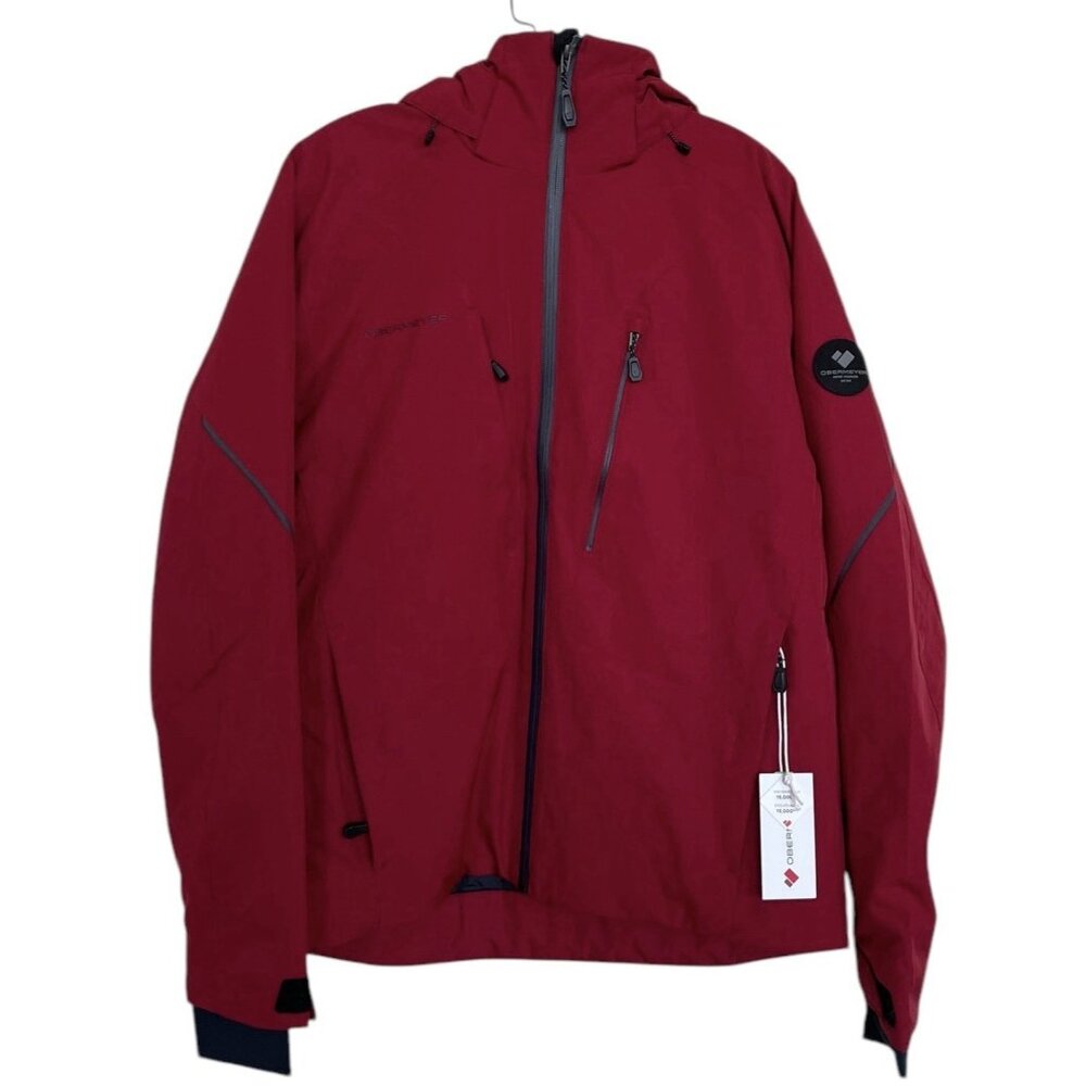 Obermeyer Ski Jacket Mens Size Small S Raze Red Snowboarding Hooded